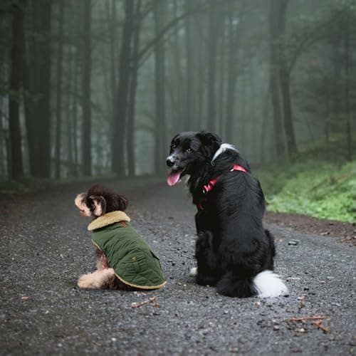 Queenmore Manteau Chien Petite Taille Manteau pour Chien Hiver Manteaux Chaud Imperméables pour Chiens Polaire Manteaux d'hiver pour Chiens Vetement Chien Chat Teckel Chihuahua, Vert, XS