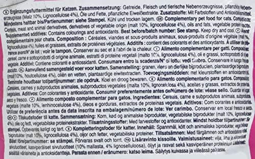 VITAKRAFT- Crispy Crunch Classic, Friandises pour Chats, Snack Croustillant Au Malt, en Sachet Refermable, sans Sucres Ajoutés (1X 60G)