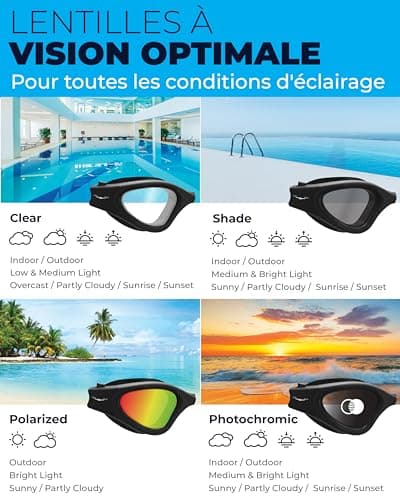 AqtivAqua DX Lunettes de Natation Lunettes Piscine Enfants Adultes Femme Homme (Blanc&Blanc, Clair)