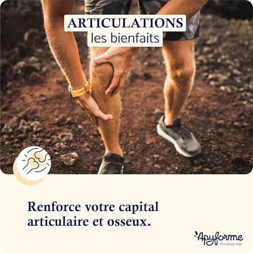 Apyforme - Articulations - Anti Douleurs et Confort Articulaire - Glucosamine Chondroitine MSM, Boswellia Serrata, Harpagophytum - 60 Gél - Fabriqué en France