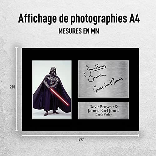 HWC Trading A4 Dave Prowse & James Earl Jones Star Wars Gift Darth Vader Cadeaux Imprimé Signé Autographe Photo pour les fans de cinéma - A4