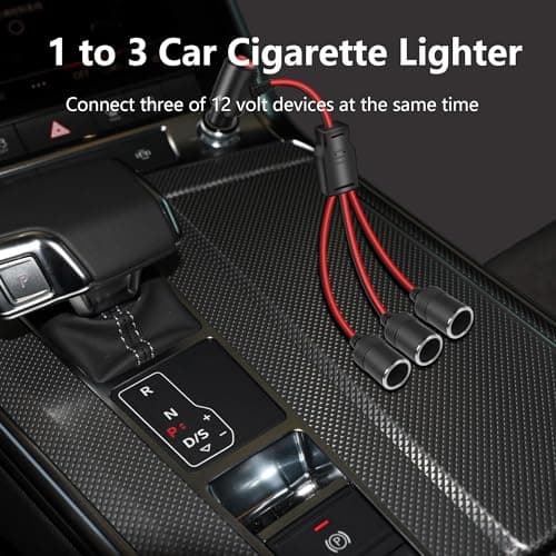GELRHONR 1 à 3 Prise Allume Cigare Câble D'extension, Rallonge Allume Cigare 3 Prises avec interrupteur, DC 12V 24V Adaptateur Répartiteur Mâle vers Femelle avec fusible 15A, pour Moto & Bateau-30cm