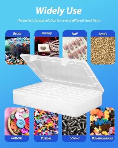 Gbivbe 25 Pièces Petites Boites Rangement Plastique, Petit Organisateur de Perle, Mini Transparent Petits Objets Boite Rangement avec couvercle à charnière pour Bijoux, Artisanat, Petits Objets