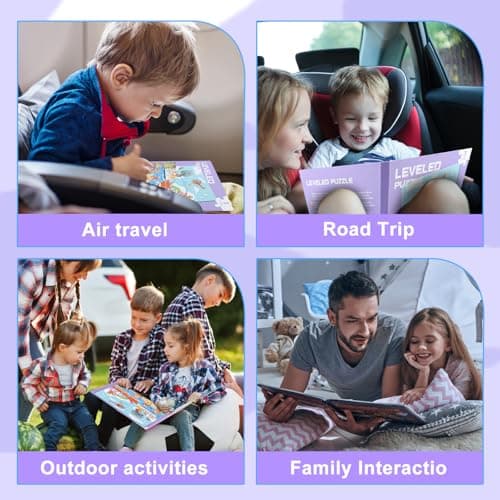 ASTARON Puzzles magnétiques pour Enfants, 16-20-25 pièces Puzzles magnétiques d'apprentissage pour Les Voyages, Jouets de Voyage, activités en Voiture et en Avion pour Les Enfants