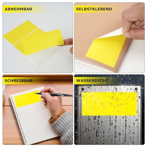 Étiquettes Adhésives Inscriptibles Jaunes 102×51 mm 60 Pièces