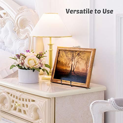 Mocoosy Supports de plaque de 6 pouces pour affichage -Support de plaque 2pcs Support de plaque de chevalet en fer noir Présentoir d'image Supports de cadre en métal pour photo,Plat et Art de table
