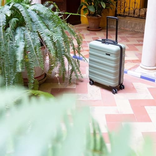 Cabin Max Valise à Main 55x35x25 cm, légère, Coque Rigide, Bagage à Main, avec 4 Roues, Serrure à 3 Chiffres (Bodo Grun, Air France, KLM), Bodo Grun, 55 x 35 x 25cm ...