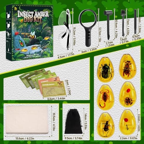 Jouet Garcon 6 7 8 9 10 Ans, Geebiiny Fossil Experiences Scientifiques Enfants Cadeau Garcon 5-12 Ans Pierre Precieuse Kit Exploration Enfant Jeux Garcon 6-11 Ans Kits Éducatifs de Sciences