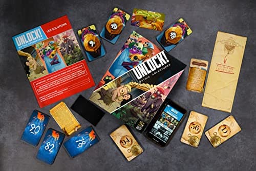 Asmodee - Unlock! Mythic Adventures - UNbox Now - Jeu Escape Game Adultes et Enfants dès 10 Ans - Jeu d'Ambiance - Jeu de Cartes avec Application Gratuite - 1 à 6 Joueurs - en Français- Space Cowboys