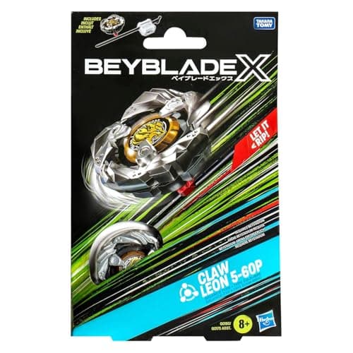Beyblade X, Starter Pack Claw Leon 5-60P avec Toupie de Compétition et Lanceur, Jouets pour Enfants à Partir de 8 Ans, Jouet pour Garçons et Filles