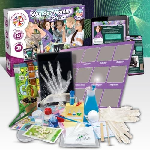 Science4you Les Filles dans la Science - Kit Éducatif avec 13 Experiences Scientifiques, et de Loisirs Créatifs de Fille 7 8 9 10 11 12+ Ans avec Activité Manuelle pour Enfant