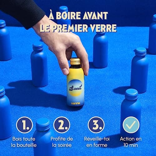 NONNA LAB - Alcoool - Lot de 3 x 100 ml - Récupération & Réhydratation - Compléments Alimentaires Action 5 En 1 - Boisson Vegan & Sans Gluten