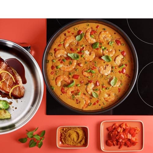 Tefal Ingenio Preference On Lot de 2 Poêles 24/28 cm + poignée amovible, Induction, Acier inoxydable, Empilable, Compatible lave-vaisselle, Fabriqué en France L9759002