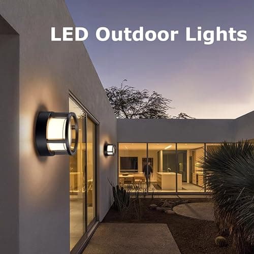 FREEUP Borne Éclairage Extérieur, 15W LED Lampe de Jardin Exterieur Ronde Ip65 Lampadaire Exterieur en Aluminium, Blanc Chaud, Borne Lumineuse Exterieure, Pour Chemins Terrasse, Noir