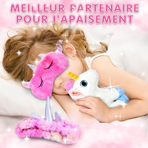 Joellfuner Peluche Licorne Cadeau Fille, Licorne Jouet AVCE Bijoux Enfants, Licorne Kit Bracelet, Sac Licorne, Licorne Serre Tête, Cadeau Anniversaire Fille, Noël Cadeau pour Enfants 6 7 8 9 Ans