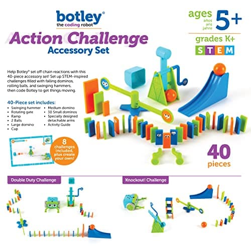 Learning Resources Kit d'accessoires de défis pour le robot de codage Botley, M