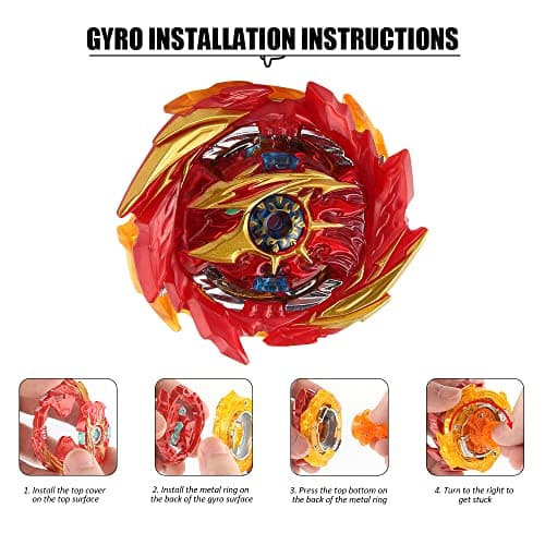 Toupie avec Lanceur, Toupie Metal Fusion, Metal Fusion Burst Turbo Blade Gyro de Combat Jouet Set, EnfantsAdolescents Et Enfants De Plus De 6 Ans