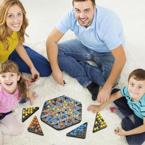Jeu De Triangle en Chaîne, Jeu De Stratégie Triggle, Le Triggle Jeu Élastique, Jeux D'échec en Chaîne Triangulaire, Triggle Jeu De Société, Triangle Board Game