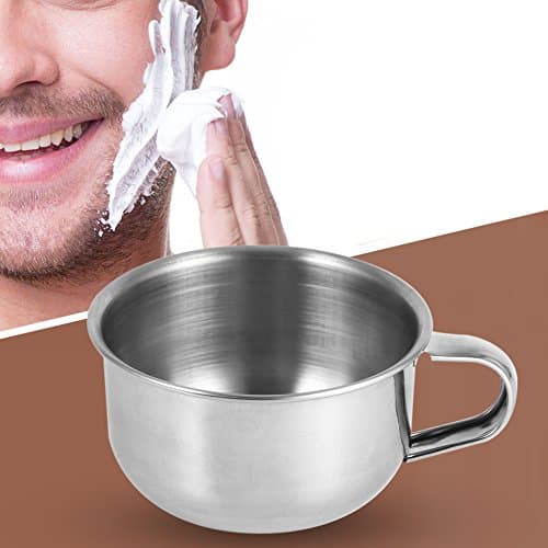 Bol de rasage - nouvelle tasse de savon à raser en métal en acier inoxydable bol tasse rasoir rasoir outil de mousse nettoyante pour homme