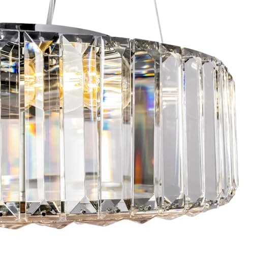MAYTONI DECORATIVE LIGHTING Lustre à suspension en cristal grand moderne rond style contemporain, en métal couleur chrome excl 6 x 60W E27 230V