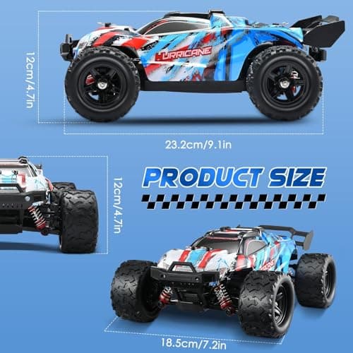 VAYOTOY Voiture Télécommandée Tout Terrain 36 KM/H 4WD 1:18 Grande Vitesse RC Voiture Adulte 2,4 GHz Voiture Radiocommandée Rechargeable électrique Crawlers Véhicule sans Fil pour Enfants Adults