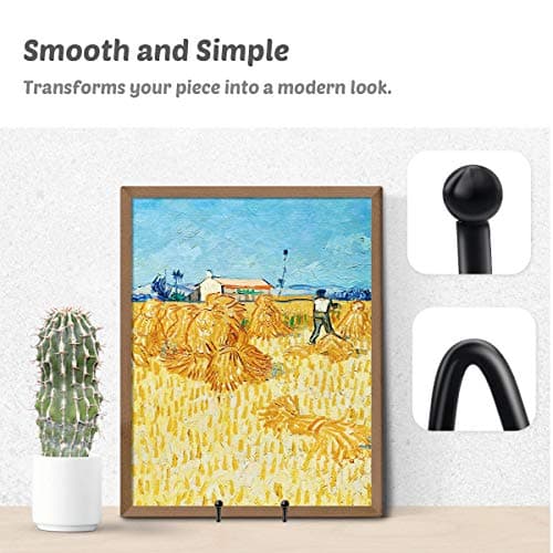 Mocoosy Supports de plaque de 6 pouces pour affichage -Support de plaque 2pcs Support de plaque de chevalet en fer noir Présentoir d'image Supports de cadre en métal pour photo,Plat et Art de table