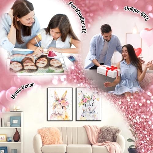 Diamond Painting Personnalisé, Personalisé Diamant Peinture, Perle Diamant Personnalisé Photo, Kit de Broderie au Point de Croix 5D - Art Mural Unique pour la Décoration de la Maison, 30x30cm