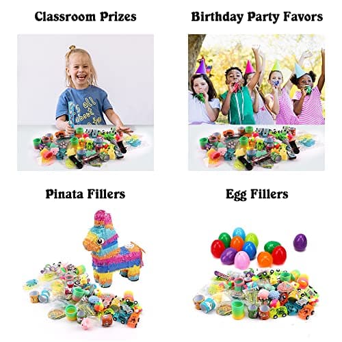 AmyBenton Petits Cadeaux Anniversaire Enfants Invites, Pinata Anniversaire Fille Garçon et Fille, Jouets Assortiment pour Sacs Cadeaux, Récompenses de Classe Scolaire, Prix du Carnaval