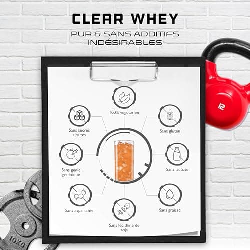 Clear Whey Isolate Protein Shake - Shake protéiné fruité & rafraîchissant - Isolat de protéines de lactosérum de haute qualité (900g, Fresh Apricot)