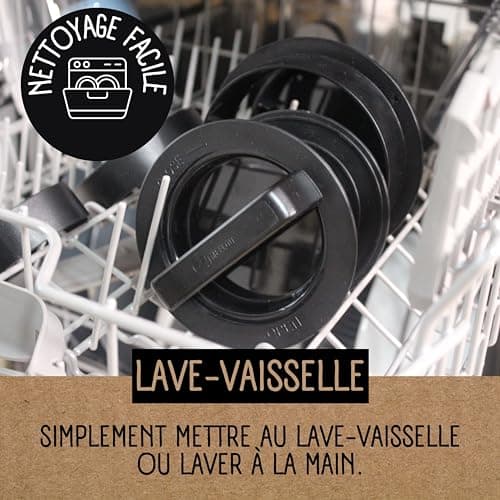 Moule Steak Haché | 4 Formats de Steaks | Presse Steak Haché | Presse Hamburger | Burger Press | Presse Burger | 100 pc Séparateur