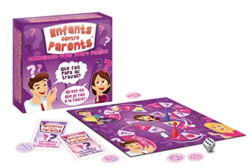 Jeu de Plateau Familial Jeux de Société pour Enfants et Adultes Quiz Jeu de Cartes Enfants Contre Parents Version Française dès 6 Ans