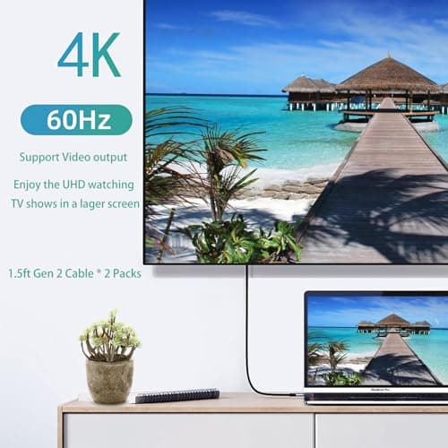 10Gbps coudé câble USB C[50cm 2paquets],court 100W charge rapide | angle droit 5a usb c à c 10gbps haute vitesse de données marquage électronique Chip Line, 4K@60Hz Affichage vidéo