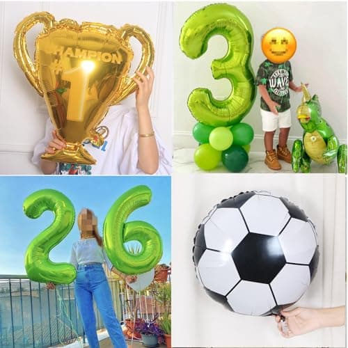 Football Ballon 8 ans anniversaire, Ballon Football 8 ans,Ballon Vert 8 Ans Garçon Football, Anniversaire Décoration 8 Ans Football,Ballon Anniversaire Football 8 Ans, Foot 10 Ans Garcon