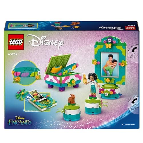 LEGO ǀ Disney Encanto Le Cadre Photo et la Boîte à Bijoux de Mirabel, Set de Construction pour Enfants, Bracelet à Porter, Figurine de Mirabel Madrigal, Cadeau pour Filles et Garçons Dès 6 Ans 43239