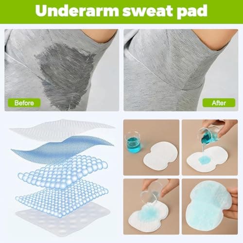 50 Lingette Patch anti transpiration Patch, Anti Transpirant Aisselles - Jetable, Invisible et Confortable - Patch Protège Aisselles Femmes et Hommes
