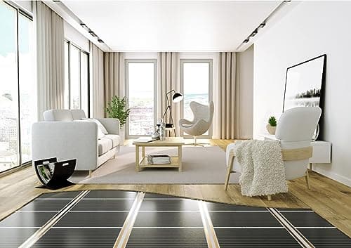 Termofol Chauffage Electrique par le Sol Set - Tapis Chauffant avec H6 Wifi Thermostat 230V - Chauffage d'appoint Puissance 140W/m2 - Surface 24 m2 - Plancher Chauffant Electrique