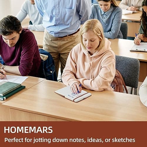 HOMEMARS Carnet de Notes, Petit Carnet, Petit Cahier, 3 Paquet, Cahier de Note, Carnet de Voyage, 14.4 cmx9.6cm, Marron, 192 Pages Chacune, Couverture Rigide, Motif d'arbre en Relief, Cuir végétalien