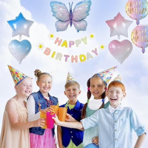 LIANRISES Ballon 9 Ans Decoration Anniversaire Papillon Ballon Papillon 9 Ans Ballon Ansniversaire 9 Ans Décoration Anniversaire Deco Anniversaire 9 Ans