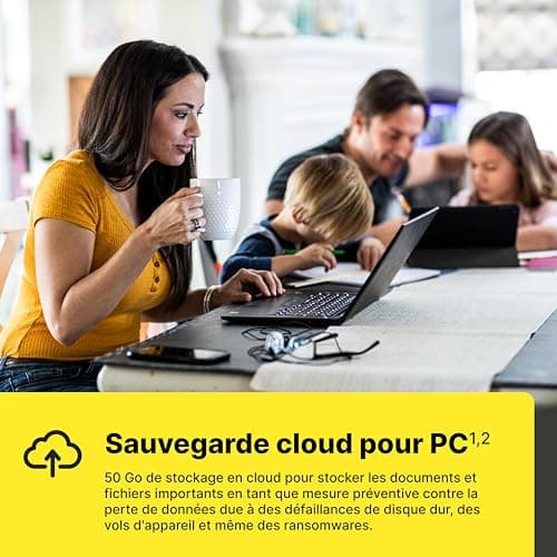 Norton 360 Deluxe Exclusivité Amazon* + 25 Go de sauvegarde cloud supplémentaire |3 Appareils | 1 An d'Abonnement en renouvellement automatique |Téléchargement
