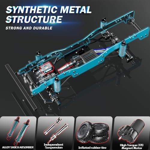 SIMREX Voiture Télécommande Tout - Terrain 1/12, 20 km/h, 4WD avec télécommande 2,4 GHz, véhicule Hors Route RC étanche ipx4 avec Batterie Rechargeable, Convient aux Enfants et aux Adultes
