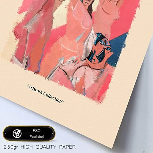 Nacnic Lot de 6 affiches Picasso et Matisse. Corps. Estampes de fauvisme et de surréalisme pour l'aménagement intérieur et la décoration. A3 et A4, sans cadres.