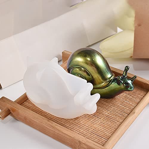 Allazone 3 PCS Moule en Résine 3D en Forme D'animaux, Lézard Moulle Resine Epoxy, Grenouille Bijoux Moule Silicone Resine Epoxy Escargot pour Bureau Mural, Décoration Intérieure