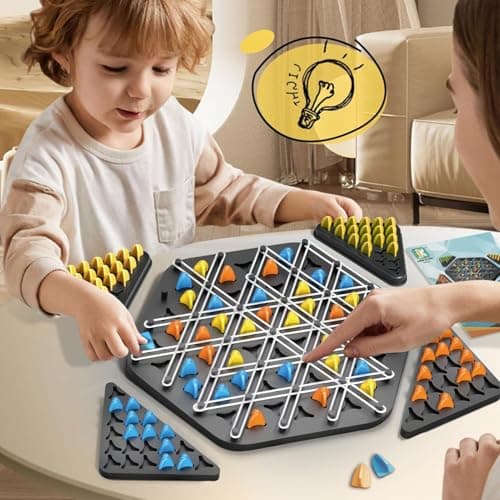 Jeu De Triangle en Chaîne, Jeu De Stratégie Triggle, Le Triggle Jeu Élastique, Jeux D'échec en Chaîne Triangulaire, Triggle Jeu De Société, Triangle Board Game