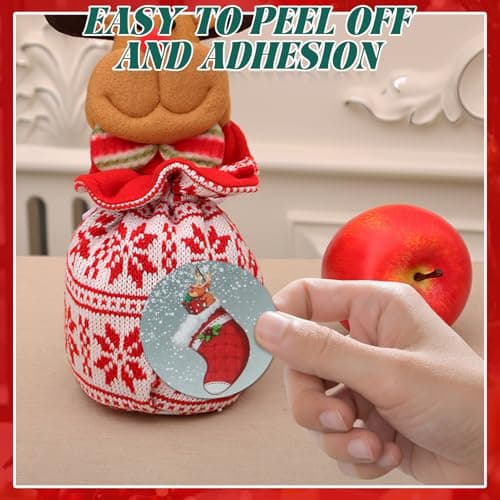 500 autocollants de Noël autocollants, décorations de cadeaux festives, motifs variés (B)