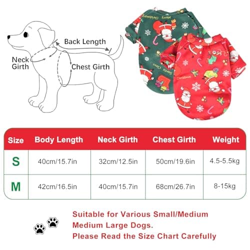 Chien Hiver Pull Père Noël,Pull Pet Noël Père Noël,Pull Chiot Père Noël,Pull-Overs pour Chiens,Pull pour Chien,Cadeau pour Chien