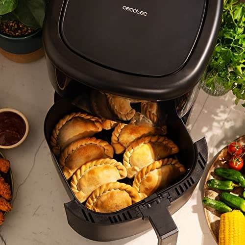 Cecotec Friteuse sans Huile de 6 L Cecofry Bombastik 6000 Full. Air Fryer de 1700 W, Technologie PerfectCook, Régulation de la Température et du Temps, Contrôle Tactile, 12 Modes, Accessoires