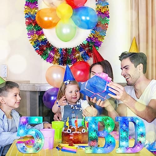 Beality Lettres Lumineuses, Licorne LED 18 Couleurs Changeantes 26 Lettres Lumineuse, Licorne Lumineuses pour Femme Filles Cadeau Anniversaire Noël Chambre à Coucher Fête Décoration (2)
