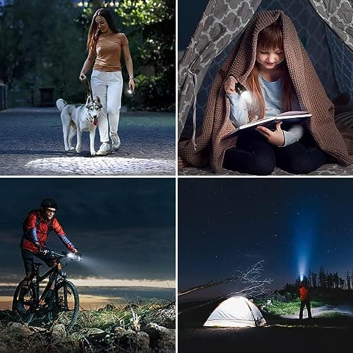 Lepro Lampe Torche Zoomable 3 Piles AAA Incluses | Lampe de poche LED puissante, étanche IPX4, corps en aluminium, compacte, pour camping, randonnée, urgence