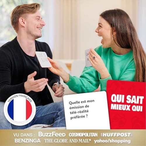 The World Game Qui Sait Mieux Qui - Jeu de Société pour Couple - Qui Connaît l'autre Le Mieux ? - des Cartes pour Une Soirée Anniversaire ou Cadeau de Saint-Valentin pour Homme et Femme Adultes