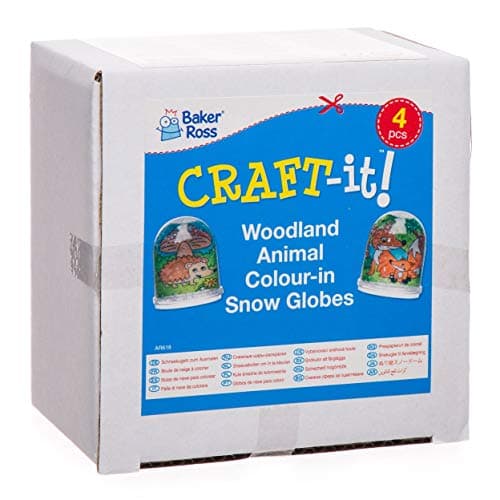 Baker Ross Lot de 4 Boîtes à Boules de Neige pour Enfants AR618